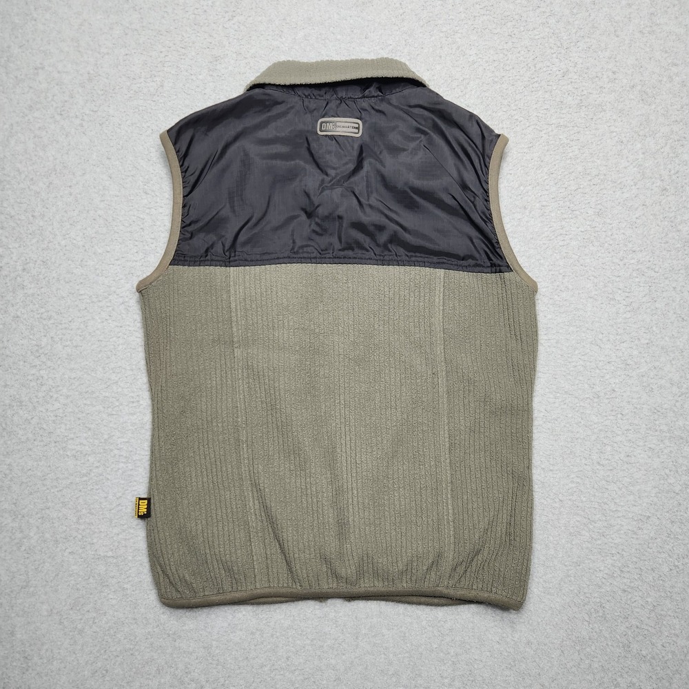 VINTAGE Doc Martens Vest Medium Green Black Technical‎ Fleece Pile Gilet Zip Y2K - Picture 2 of 12